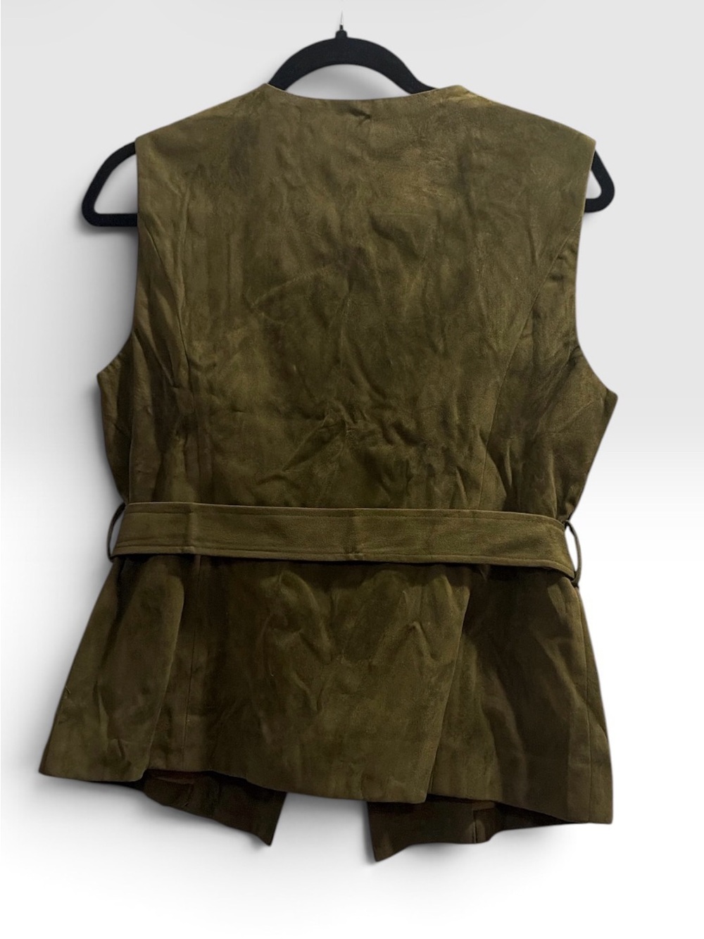 Suede effect Vest with belt. - Picture 4 of 4